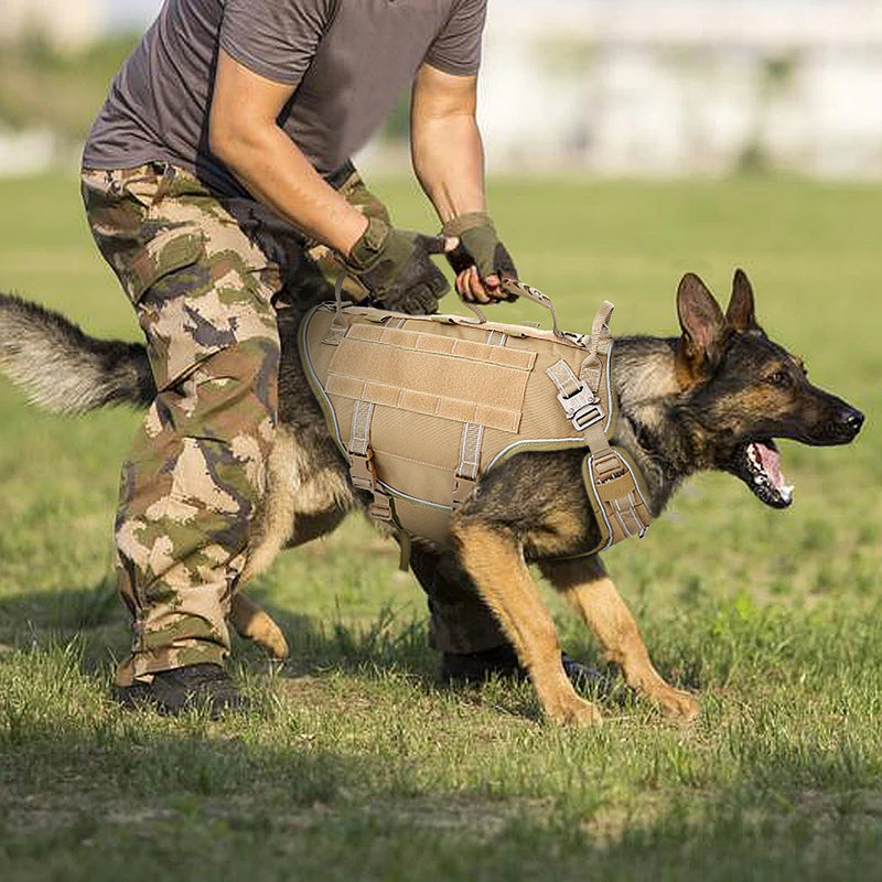 Tactical Dog Training Vest No Pull Military Harness Adjustable Dog Hiking Harness Working Vest For Medium Large Dogs