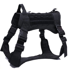 Nylon Tactical Dog Harness With Handle and Bungee Leash For German Shepherds And Other Large Dogs